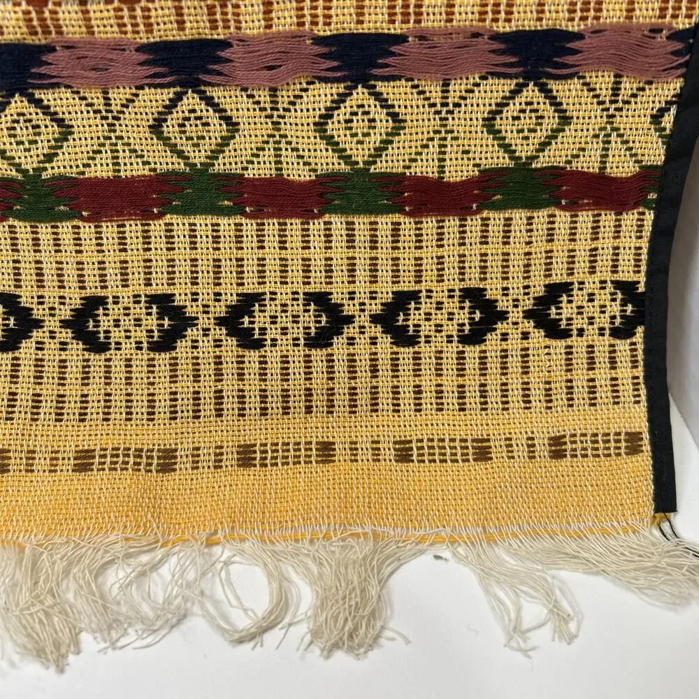 Guatemalan Quetzal Bird Hand Woven Textile Wall Hanging 17 X 41